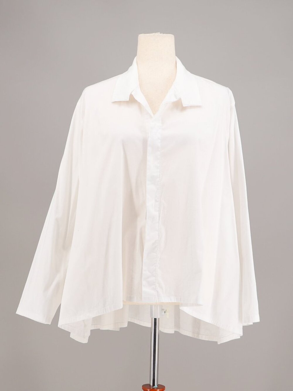 PLANET by LAUREN G White Cotton Relaxed Fit Button Up Shirt One Size